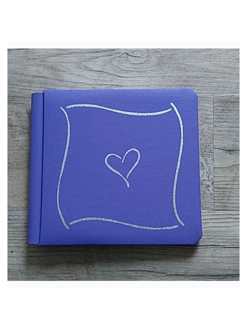 Creative Memories Purple Album 7x7 Silver Heart
